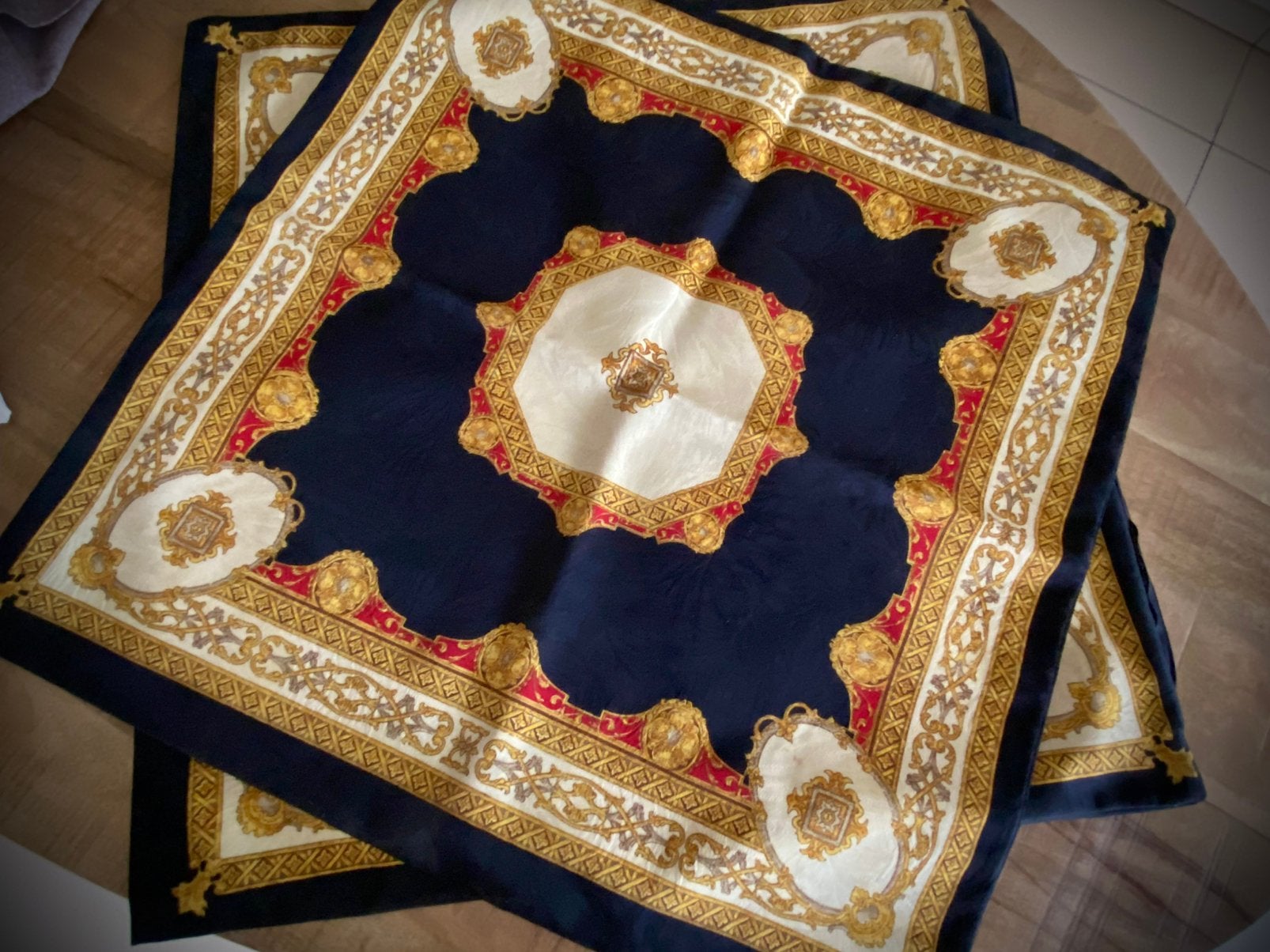 2x Barock sierkussens - zwart ⚜️, Verzenden, Zo goed als nieuw, Zwart, Vierkant