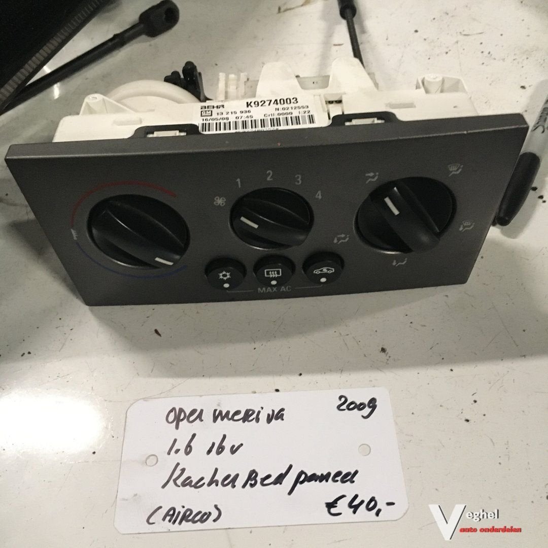 Opel Meriva 1.6 16v automaat Kachelbedieningspaneel ( airco), Gebruikt, -, -, Ophalen of Verzenden