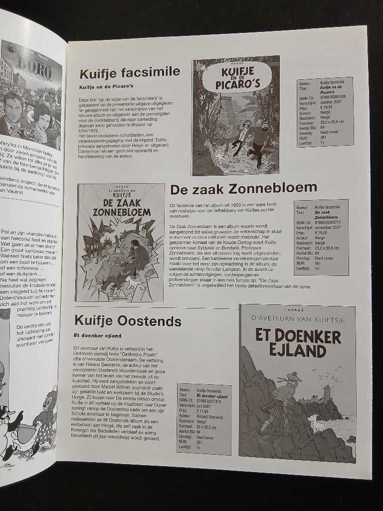 Kuifje reclame brochure, Enlèvement ou Envoi, Tintin, Neuf, Autres types