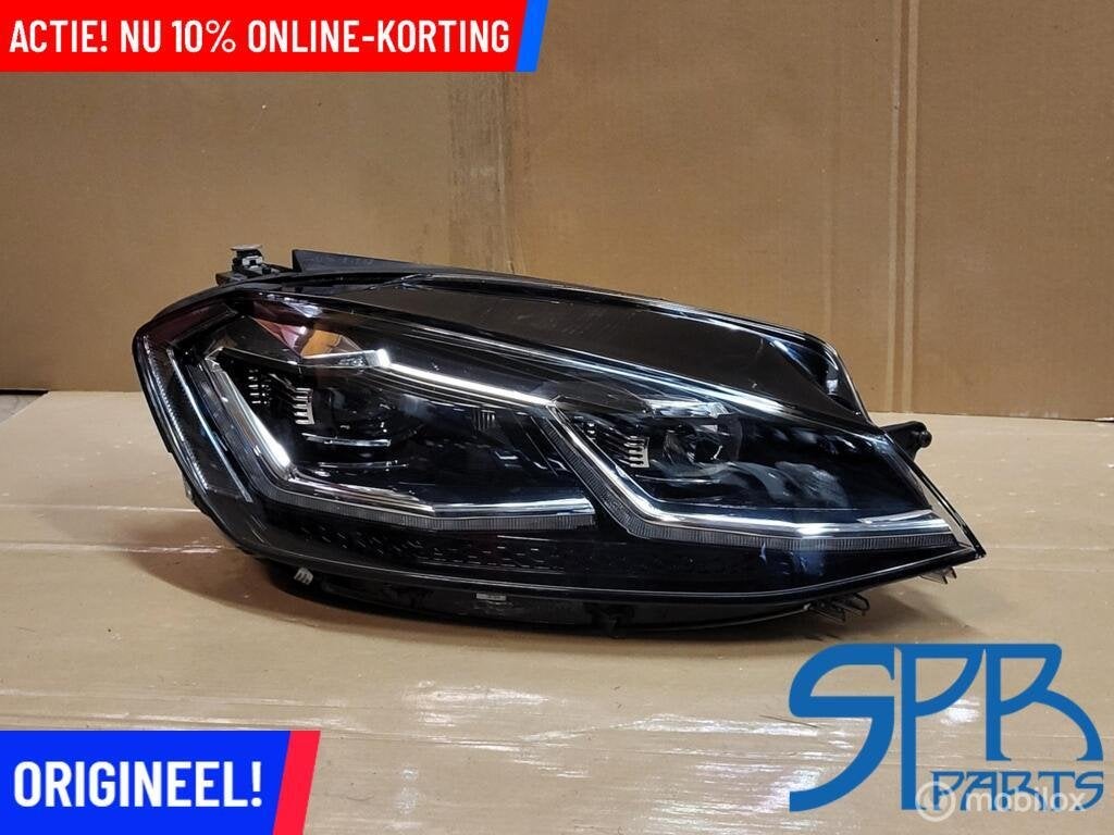 VW GOLF 7 VII 7.5 FACELIFT VOL LED Koplamp RECHTS DRL DEFECT, Gebruikt, VOLKSWAGEN, Volkswagen, Ophalen of Verzenden