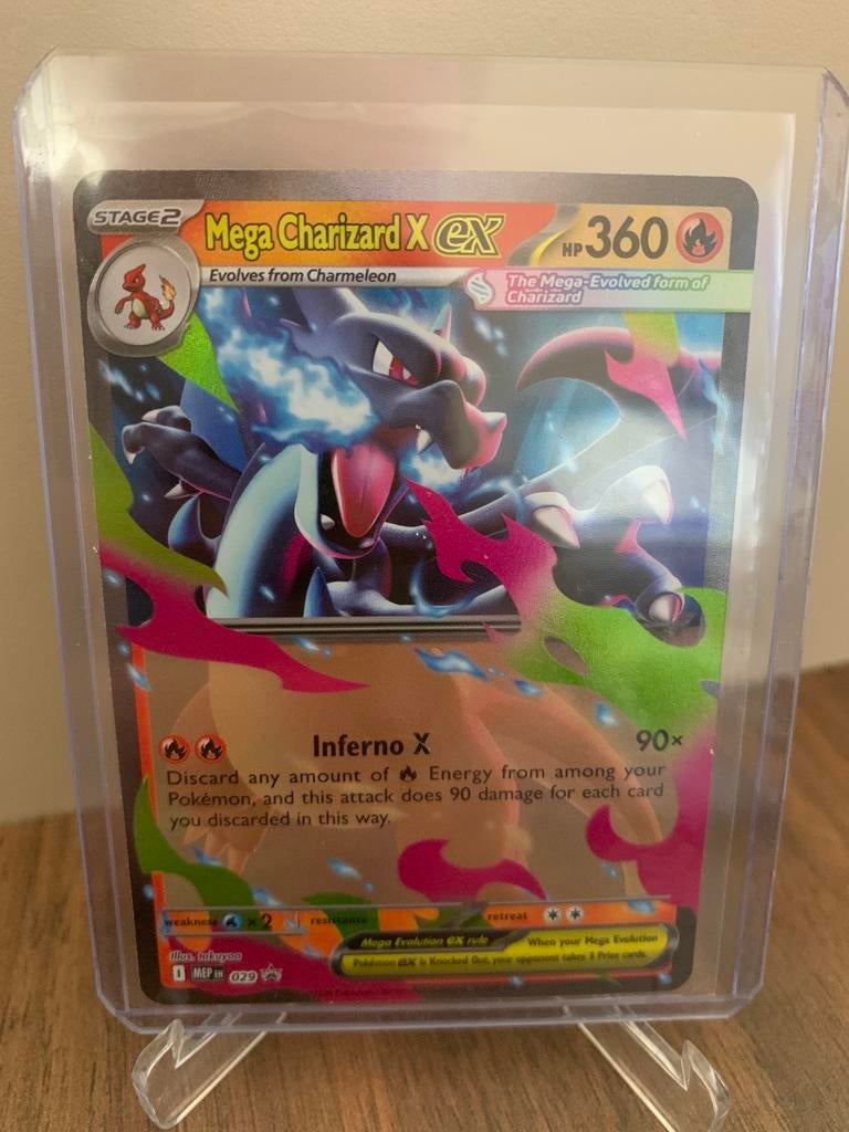 Pokemon mega charizard X ex promo, Ophalen of Verzenden, Zo goed als nieuw