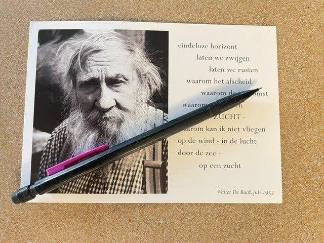 Vlaams Kunstenaar/Zanger/Beeldhouver DHR Walter De Buck, Ophalen of Verzenden, Bidprentje