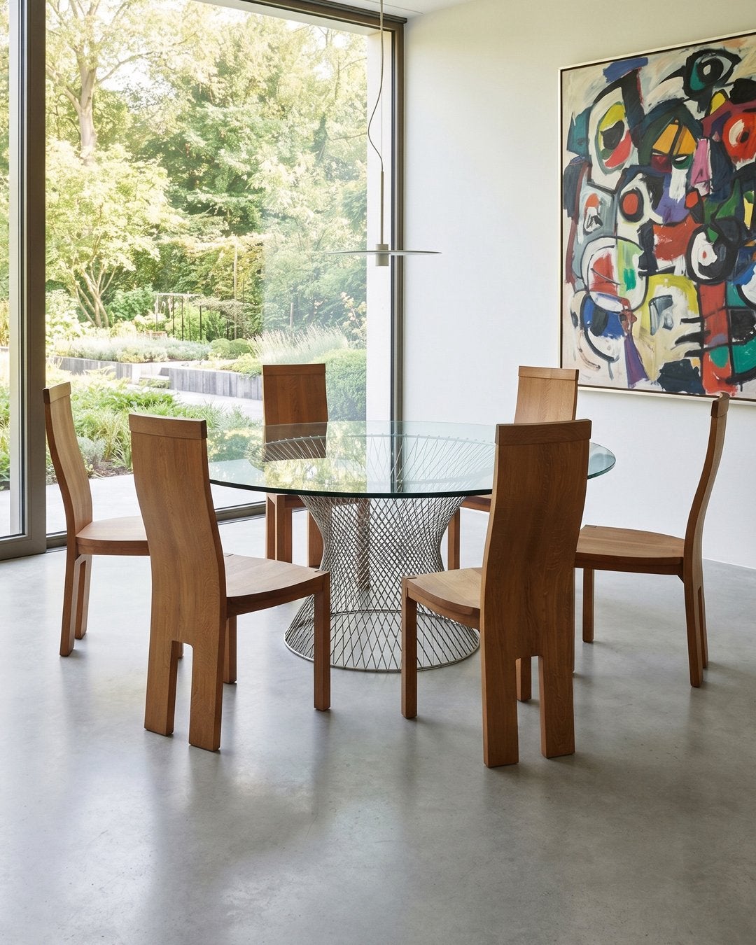 Set van 6 massief eiken eetkamerstoelen, Enlèvement, Utilisé, Bois, Cinq, Six Chaises ou plus