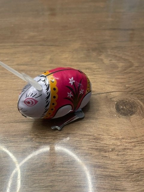Vintage blikken Jumping Rabbit – werkend met originele doos, Ophalen of Verzenden