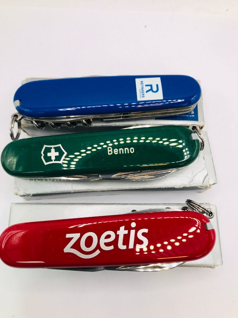 3x Victorinox Spartan With advertisement or name  S5 Swiss, Verzenden, Zo goed als nieuw
