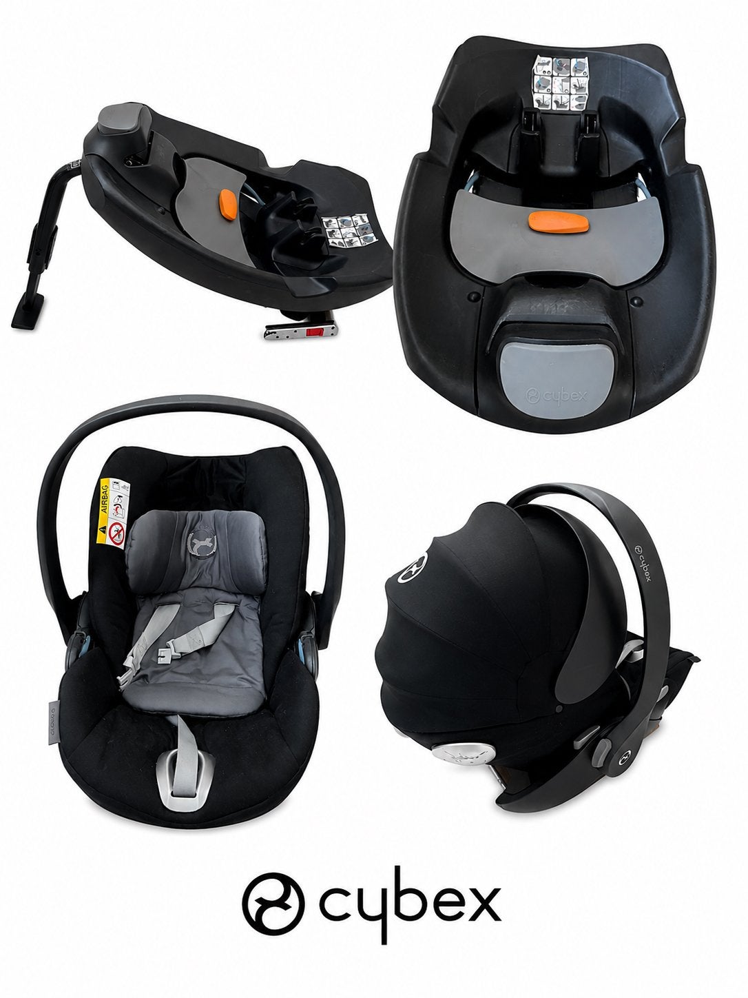 Cybex Cloud Q + base, Kinderen en Baby's, Autogordel of Isofix, Gebruikt, Verstelbare rugleuning, 0 t/m 13 kg