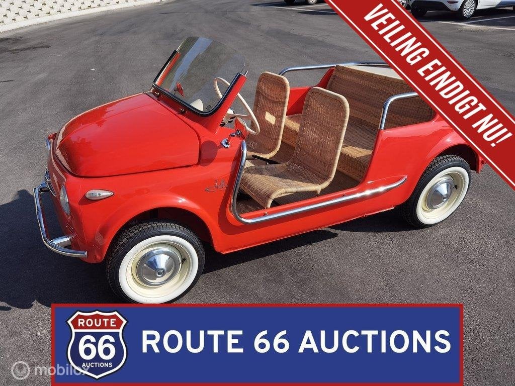 Fiat 500 Jolly Spiaggina | 1964 | Route 66 Auctions, Achat, Entreprise, Boîte manuelle, Autre carrosserie