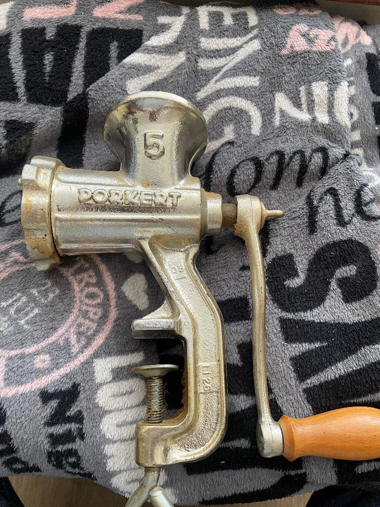 hachoir à viande vintage Porkert No. 5, Enlèvement ou Envoi
