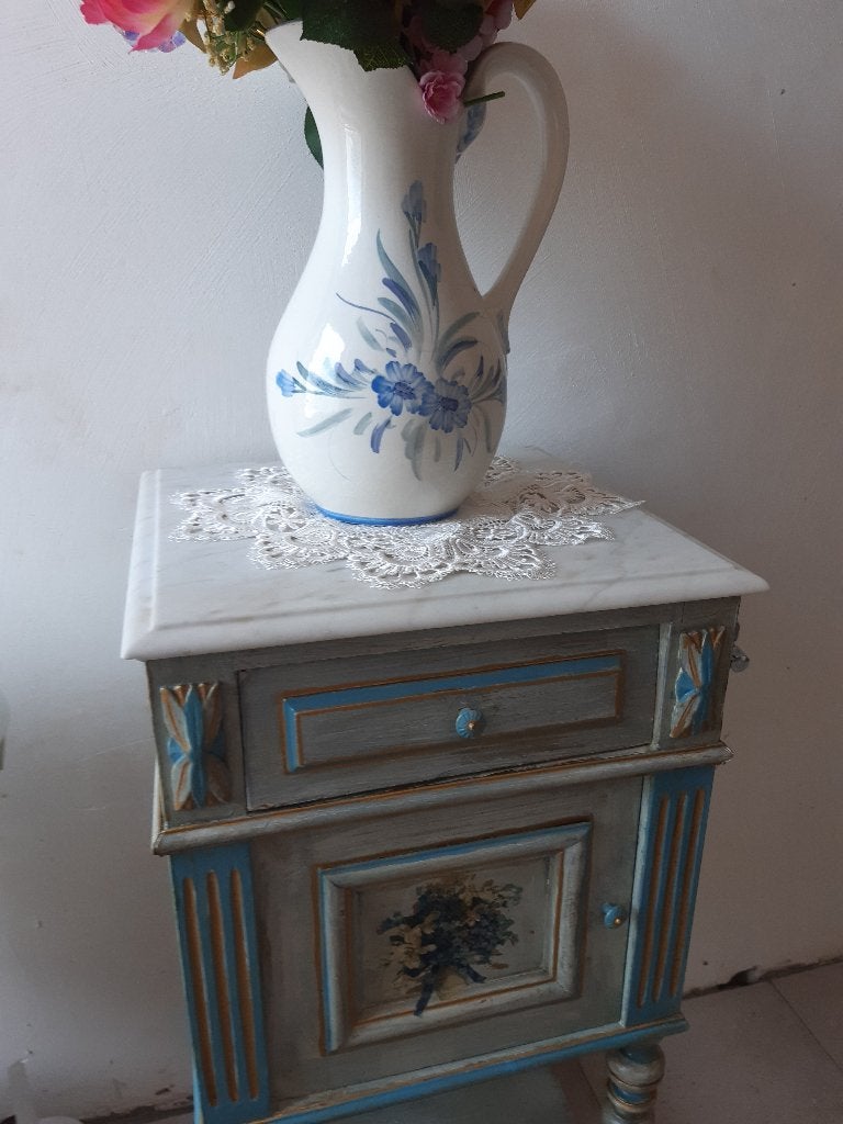 Table de chevet relookée style provençal, Ophalen, Gebruikt