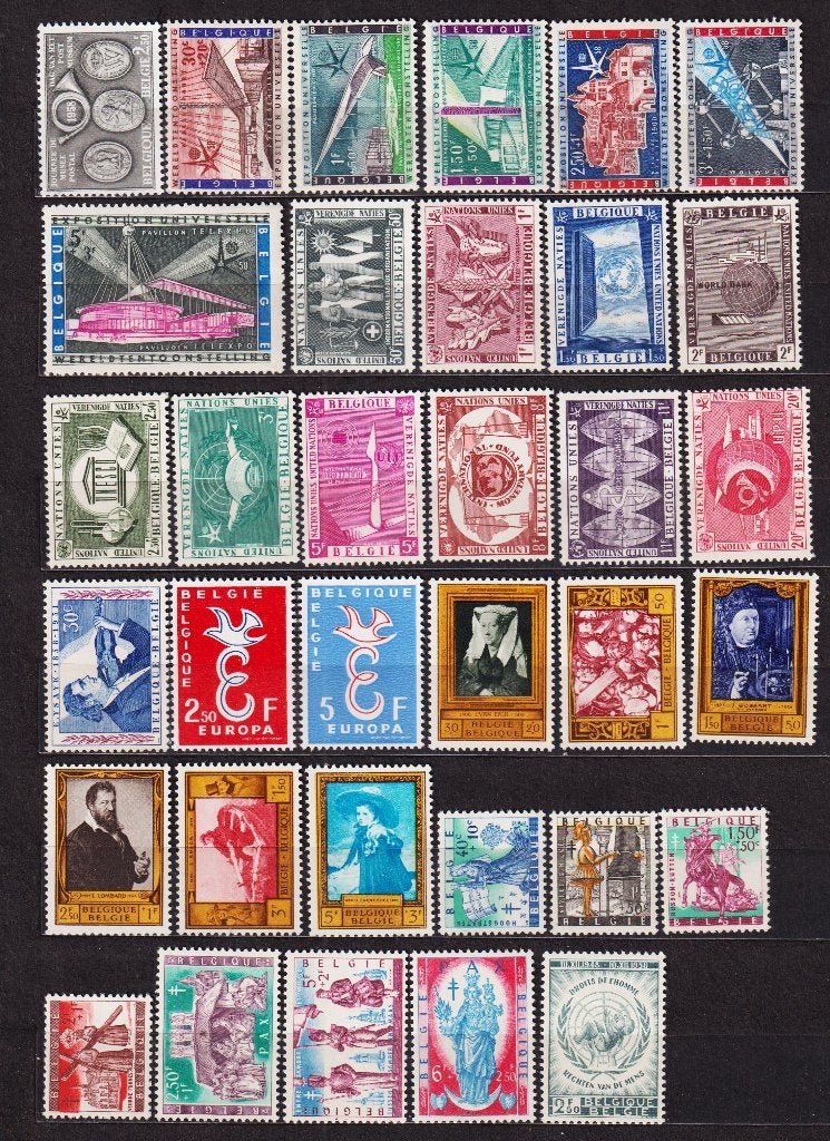 België 1958 volledig jaar zonder Boudewijn **, Verzenden, Postfris, Postfris
