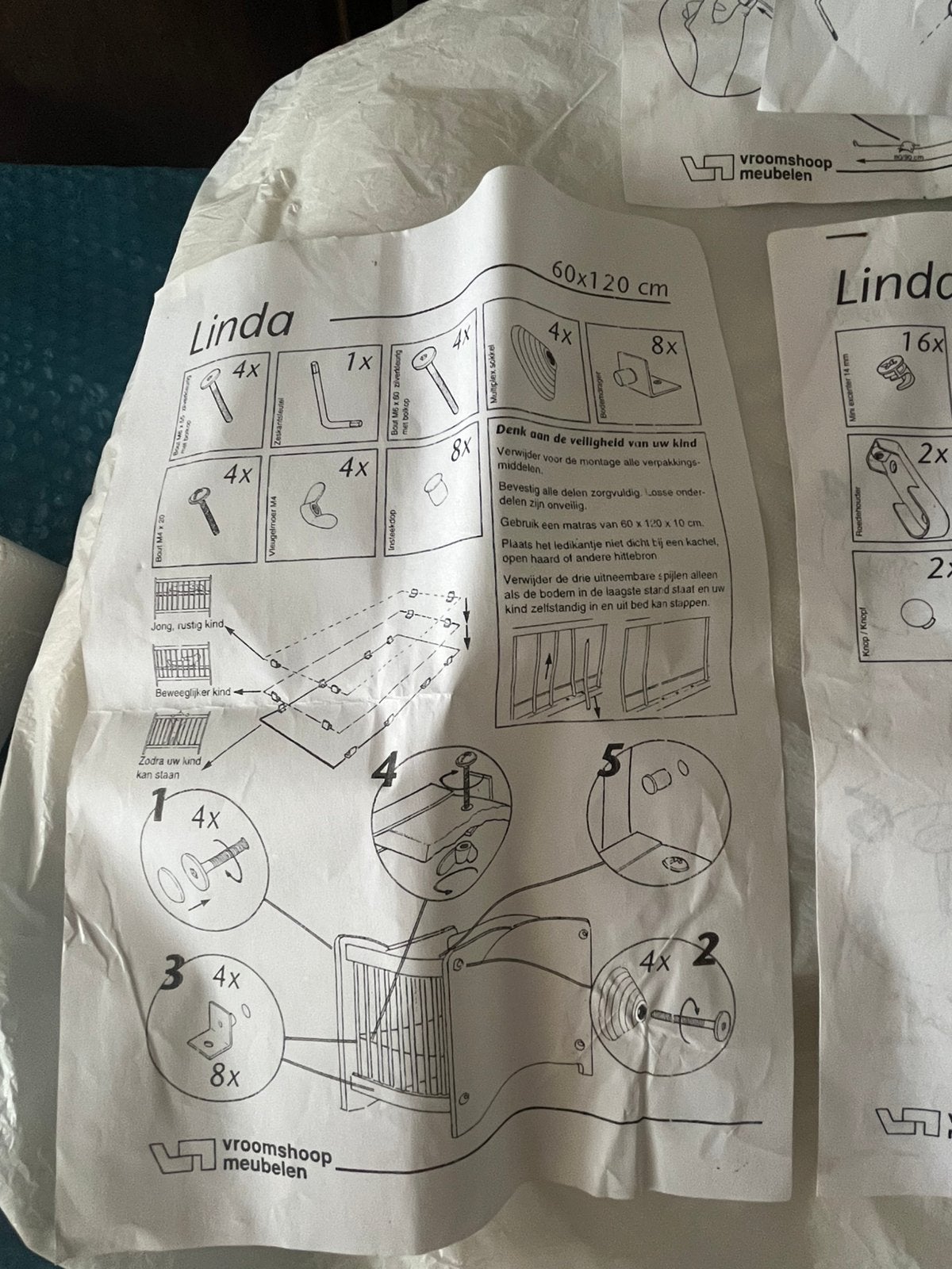 Babybed, Ophalen, Gebruikt, 70 tot 85 cm, Lattenbodem