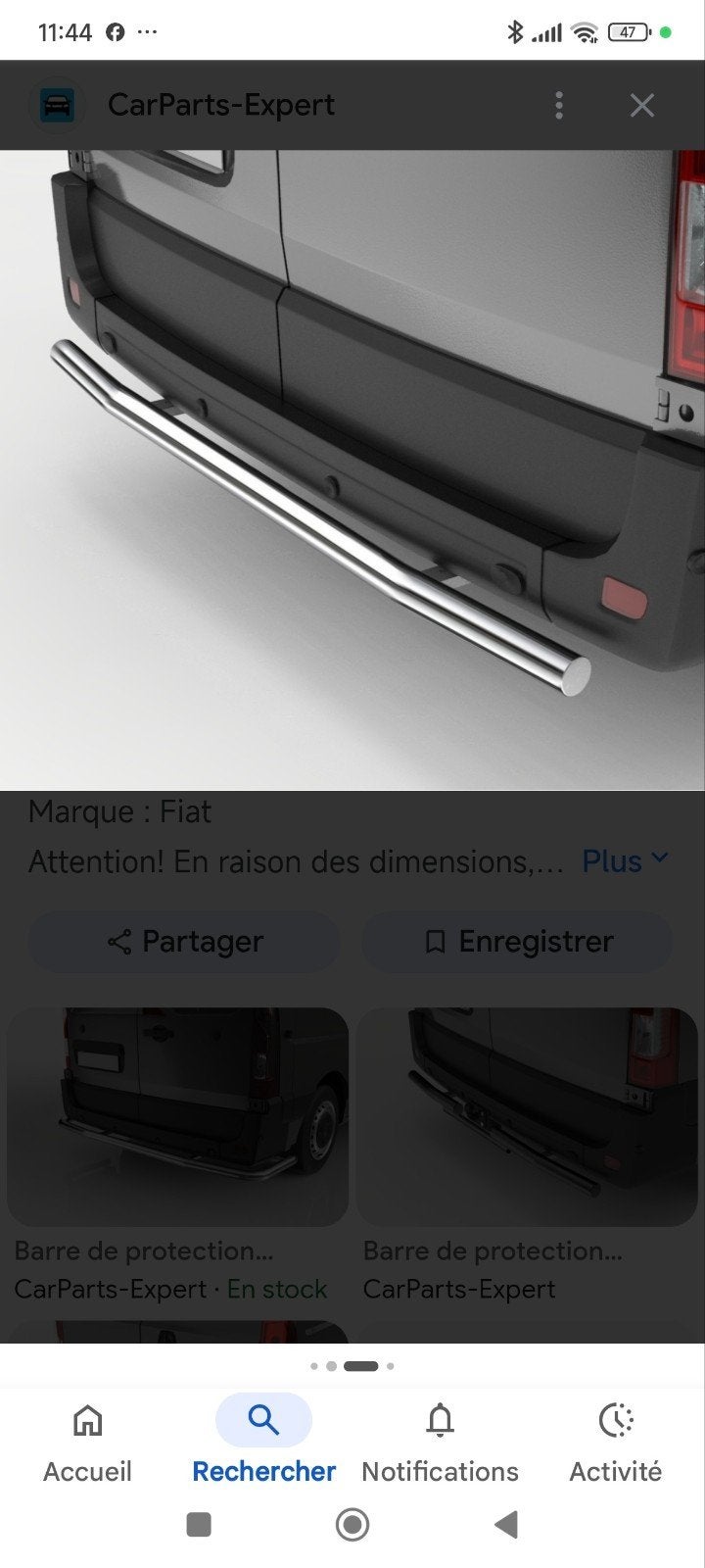 Barre de protection arrière Ducato, Enlèvement