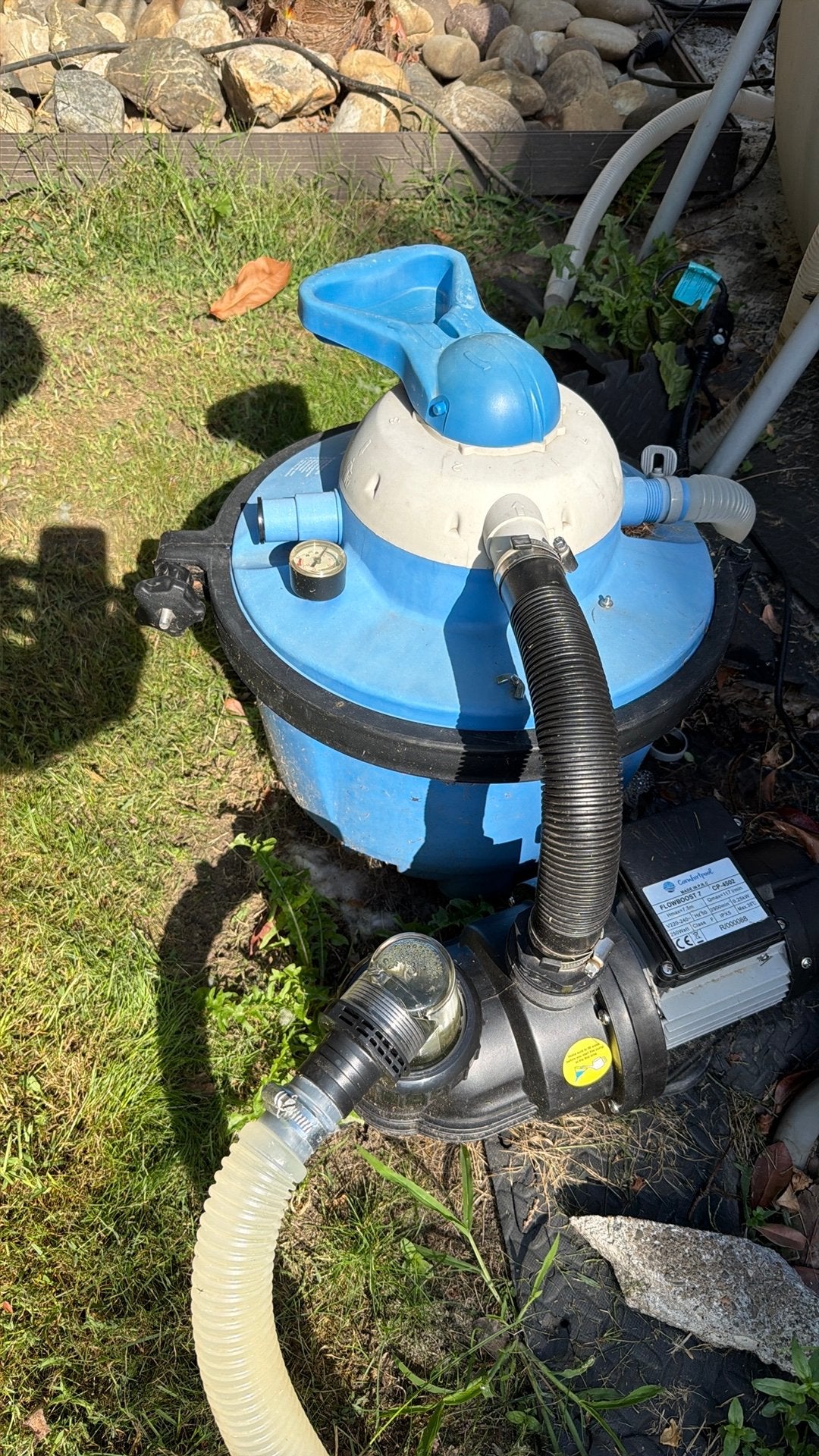 Zandfilter met nieuwe pomp, Tuin en Terras, Ophalen, Zo goed als nieuw