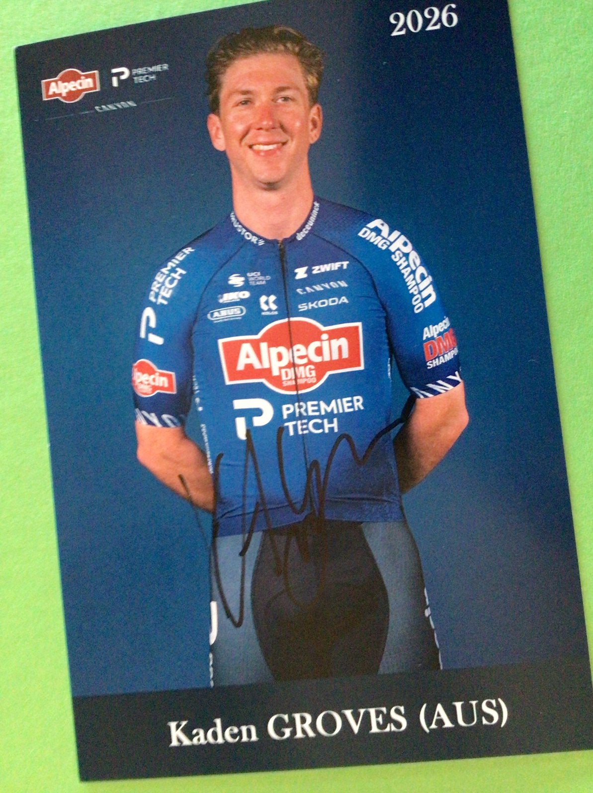 Wielerkaart 2026 team alpecin kaden groves signe, Ophalen of Verzenden, Zo goed als nieuw