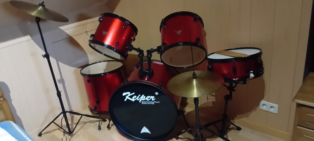 Drumstel Keiper Powerful Sound, Muziek en Instrumenten, Drumstellen en Slagwerk, Ophalen, Gebruikt, Overige merken