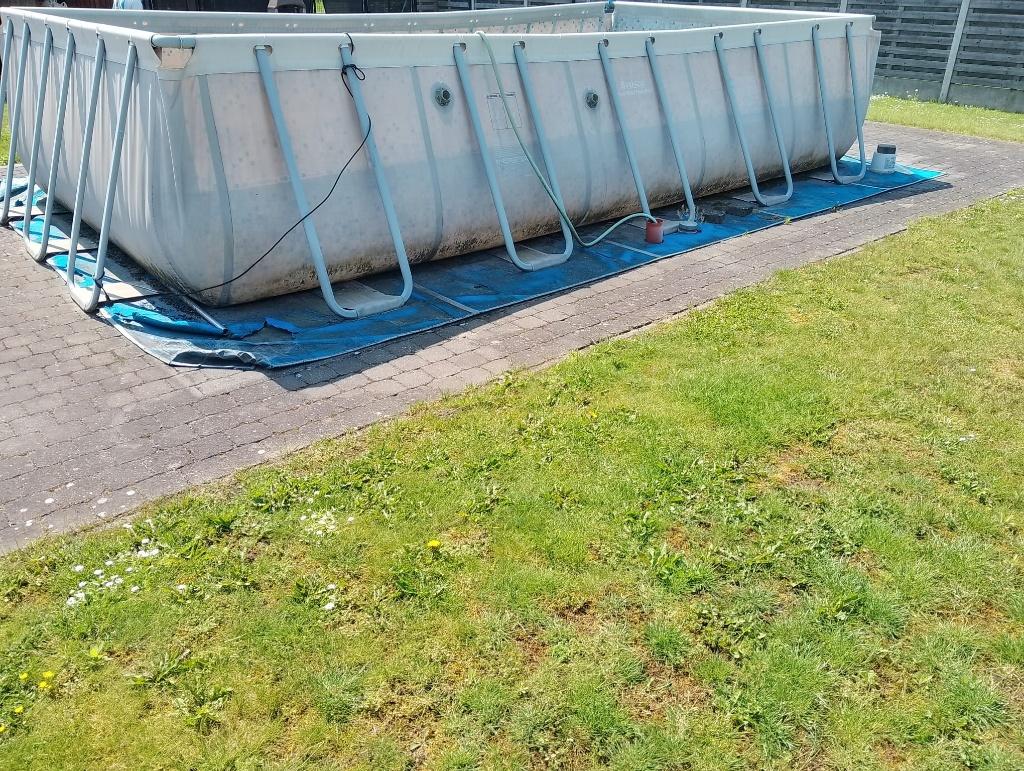 Opbouwzwembad best way, Gebruikt, 300 cm of meer, Rechthoekig, Ophalen