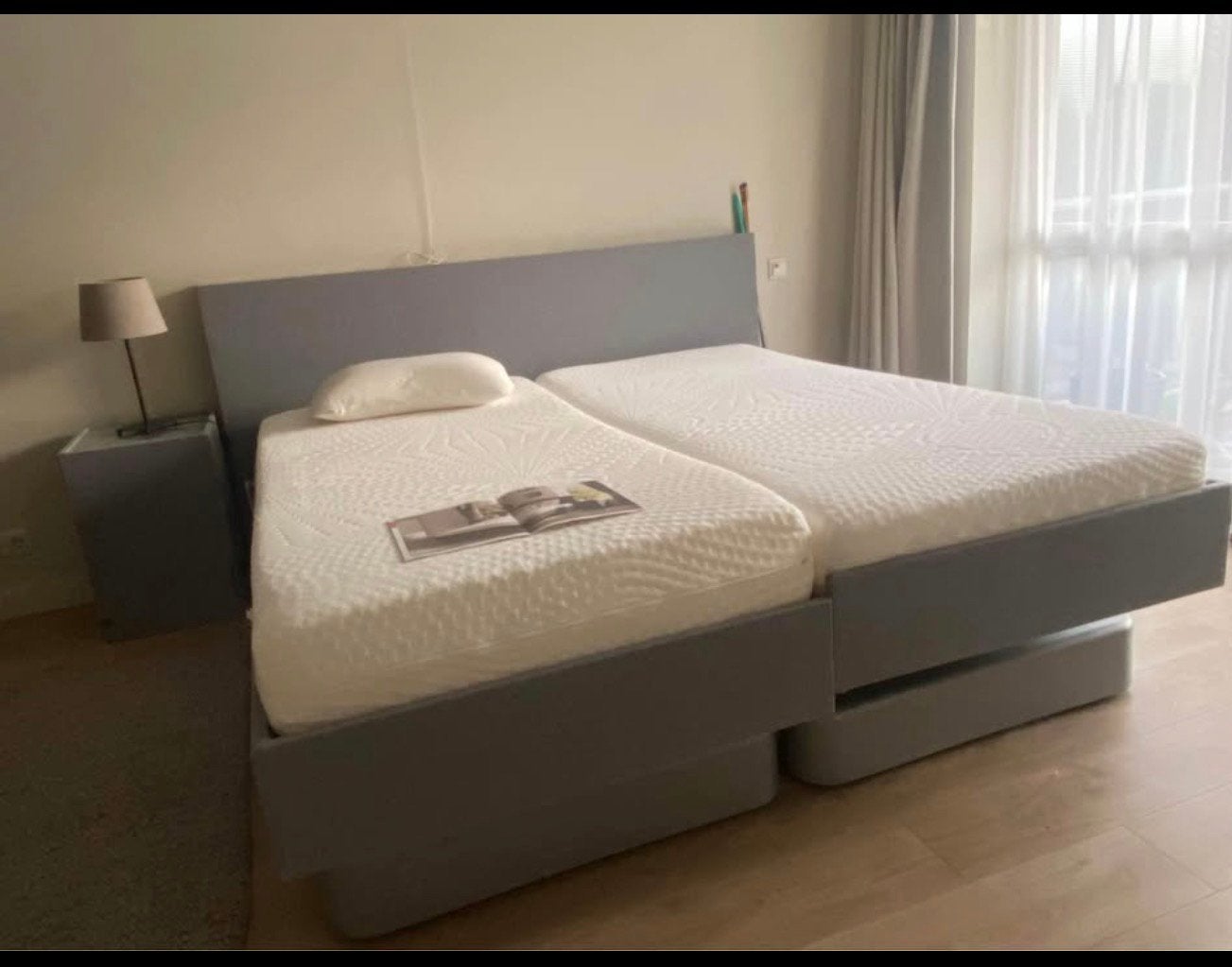 Boxspring Pure Jet 9804 hoog/laag bed, Ophalen, Zo goed als nieuw