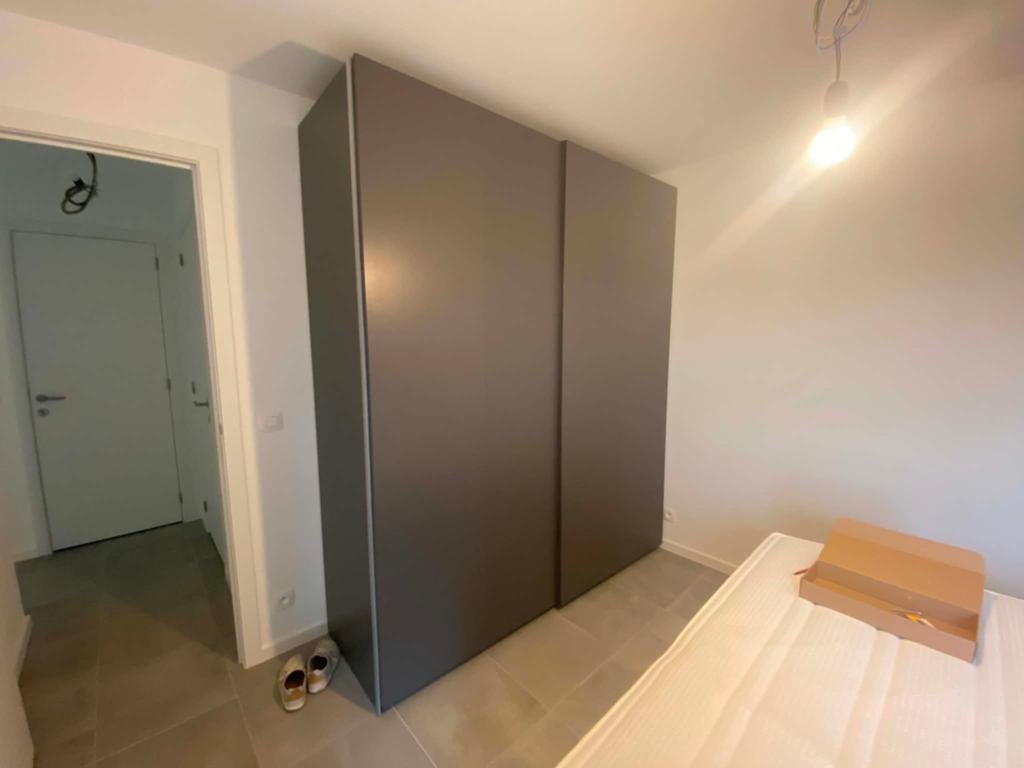 Ikea kleerkast grijs, Huis en Inrichting, Ophalen, Zo goed als nieuw, Met deur(en)