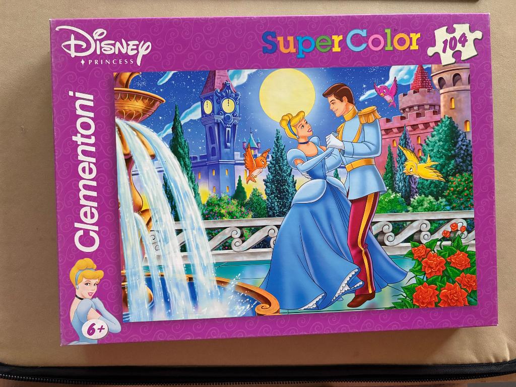 Puzzel 104 stuks thema Disney Princess, Enlèvement, Plus de 50 pièces, Comme neuf, 6 ans ou plus