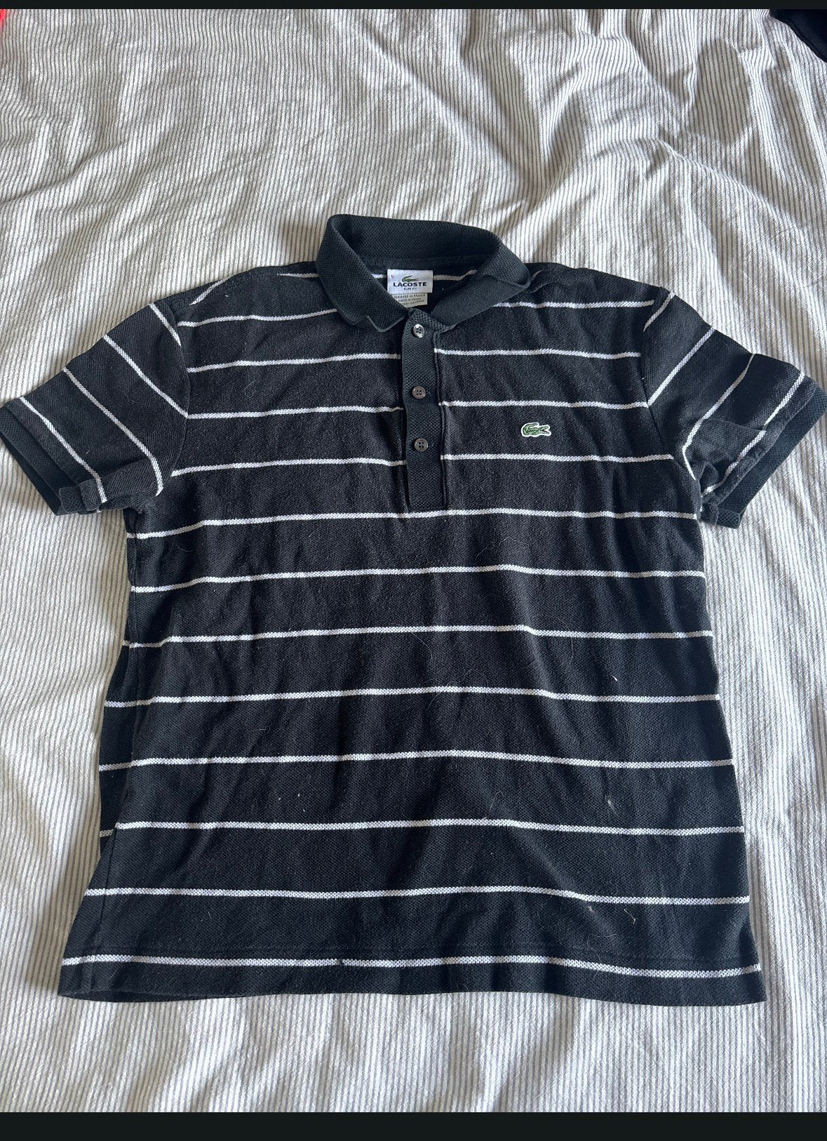 Poloshirt Lacoste, Ophalen of Verzenden, Zo goed als nieuw, Maat 46 (S) of kleiner, Zwart