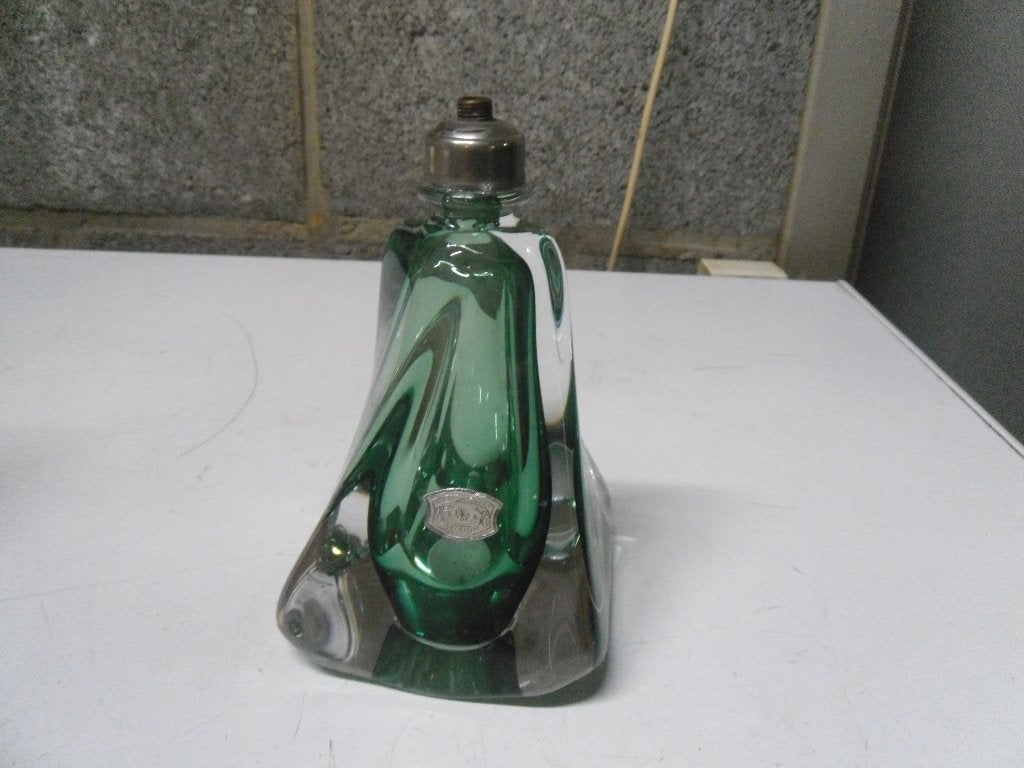 pied de lampe val saint lambert en cristal 16 cm, Enlèvement ou Envoi