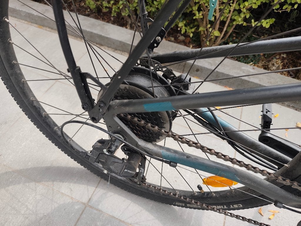 Vélo électrique Riverside 500 E gris+siège enfant, Autres marques, Moins de 10 vitesses, Enlèvement, Utilisé