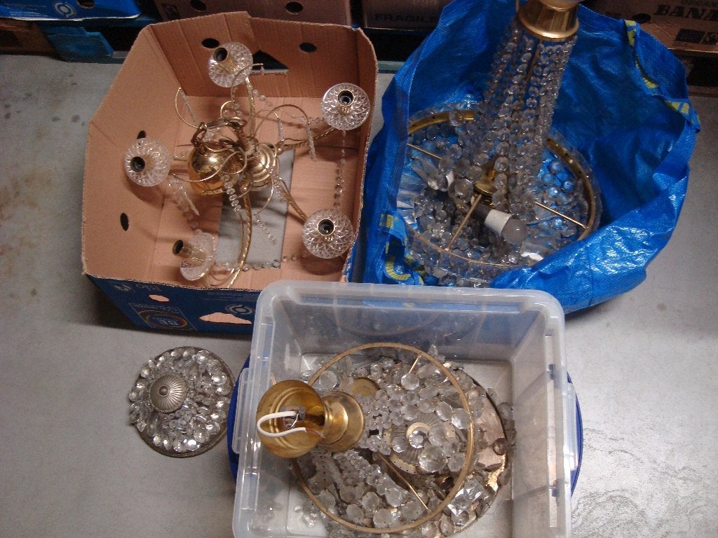 lot de lustres anciens, Maison & Meubles, Lampes | Lustres, Enlèvement, Utilisé