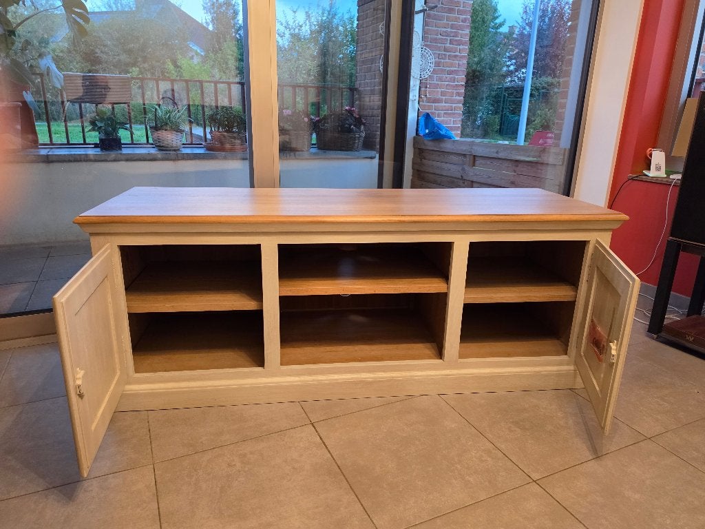 tv kast, Ophalen, Eikenhout, Minder dan 100 cm, 25 tot 50 cm