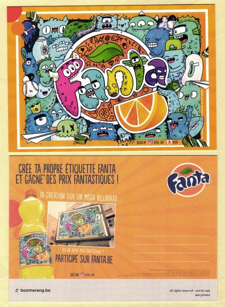 1 CP publicité Fanta (RV) FR, Collections, Enlèvement ou Envoi, 1980 à nos jours, Non affranchie, Autres thèmes