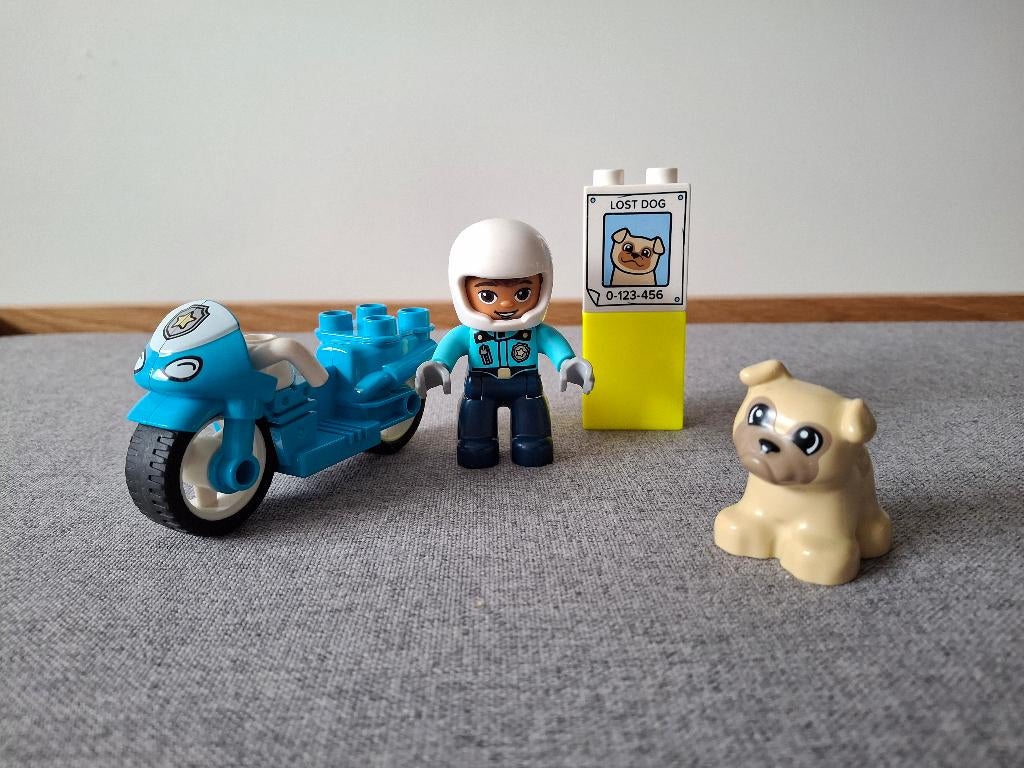 Duplo politiemotor, Ophalen, Zo goed als nieuw, Complete set, Duplo