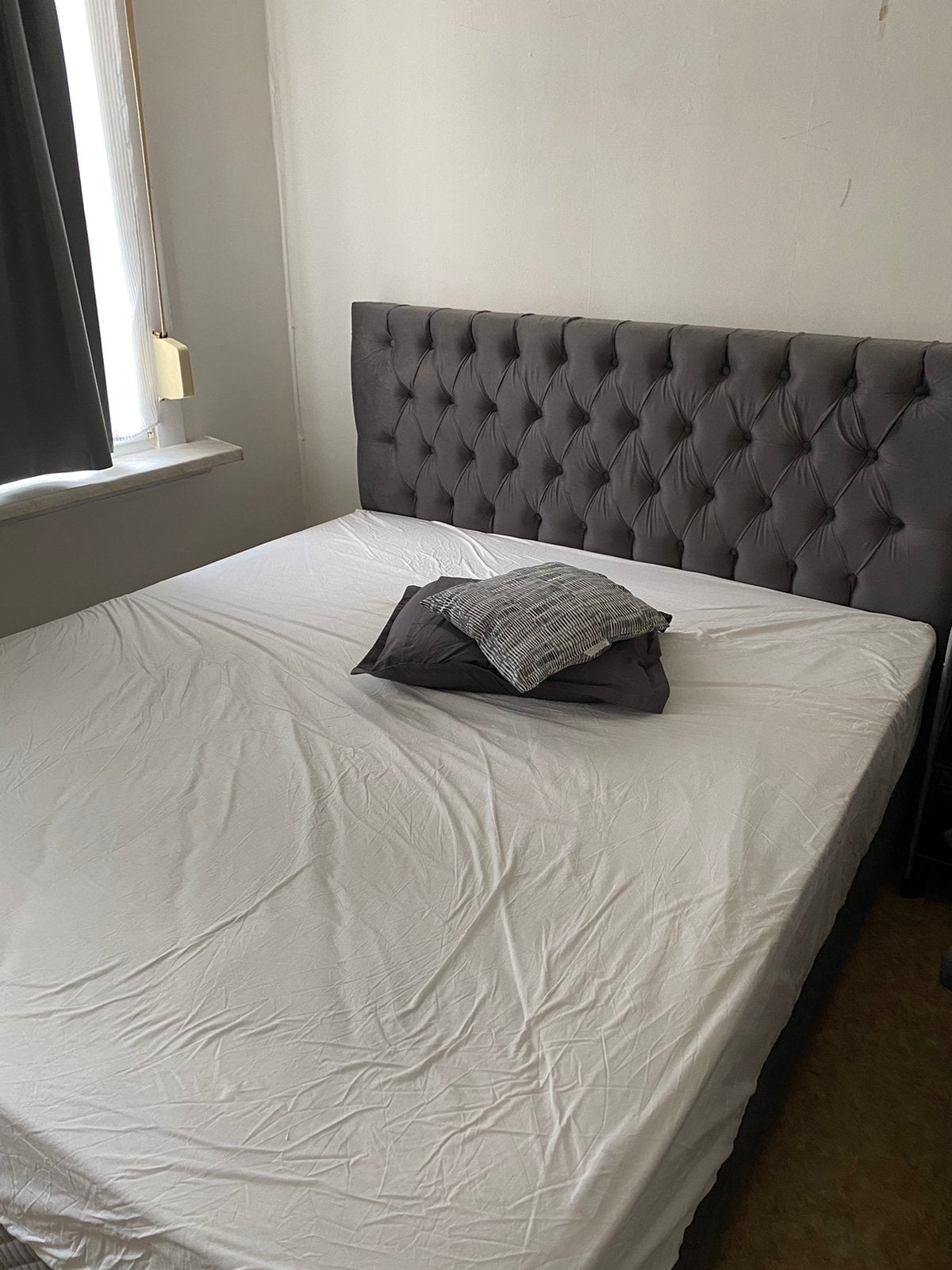 Kingsize Bed, Ophalen, Gebruikt, Tweepersoons, Grijs