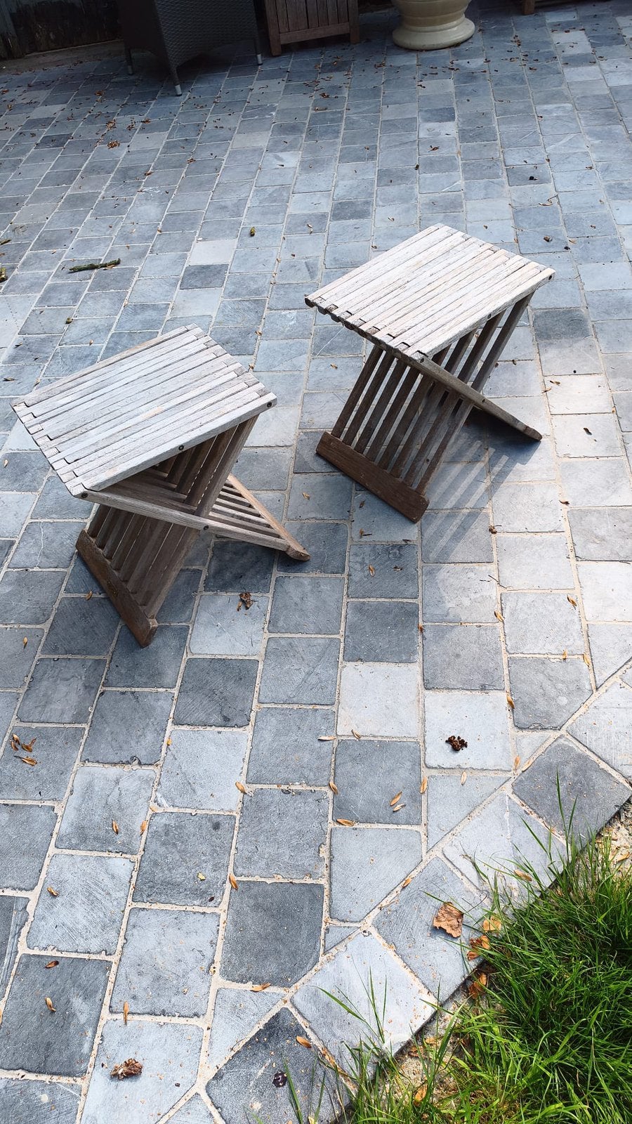Table d'appoint en teck, Moins de 55 cm, 45 à 60 cm, Landelijk, Enlèvement