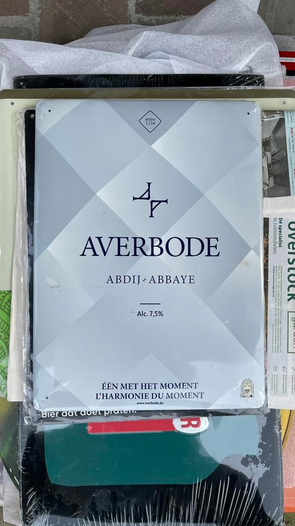 Blikken borden., Ophalen of Verzenden, Zo goed als nieuw, Reclamebord, Plaat of Schild