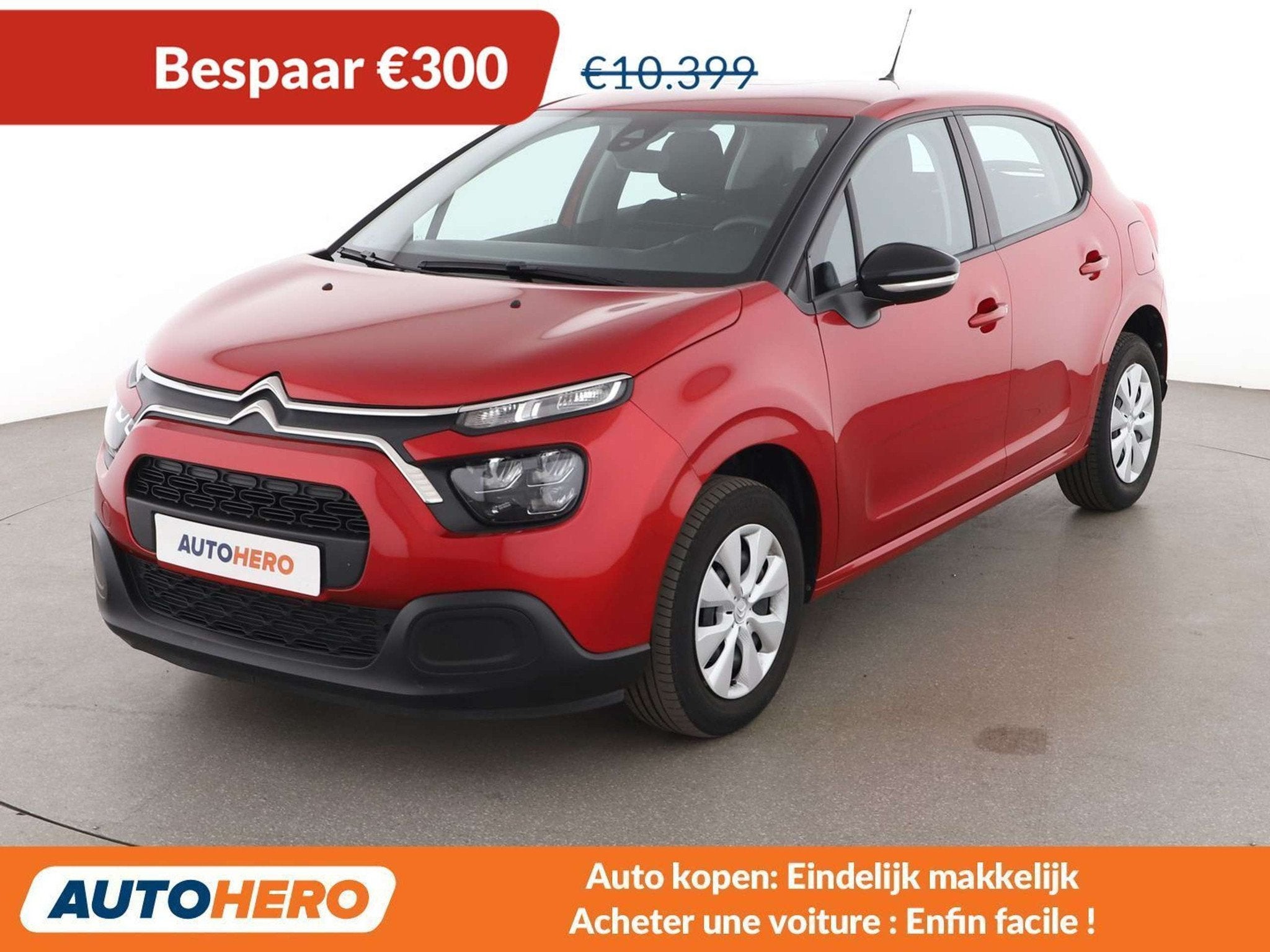Citroën C3 1.2 PureTech Live (année de construction 2021), Autos, Rouge, Achat, Euro 6, https://public.car-pass.be/vhr/aa70956e-282e-43e8-8f12-ae90d585a633