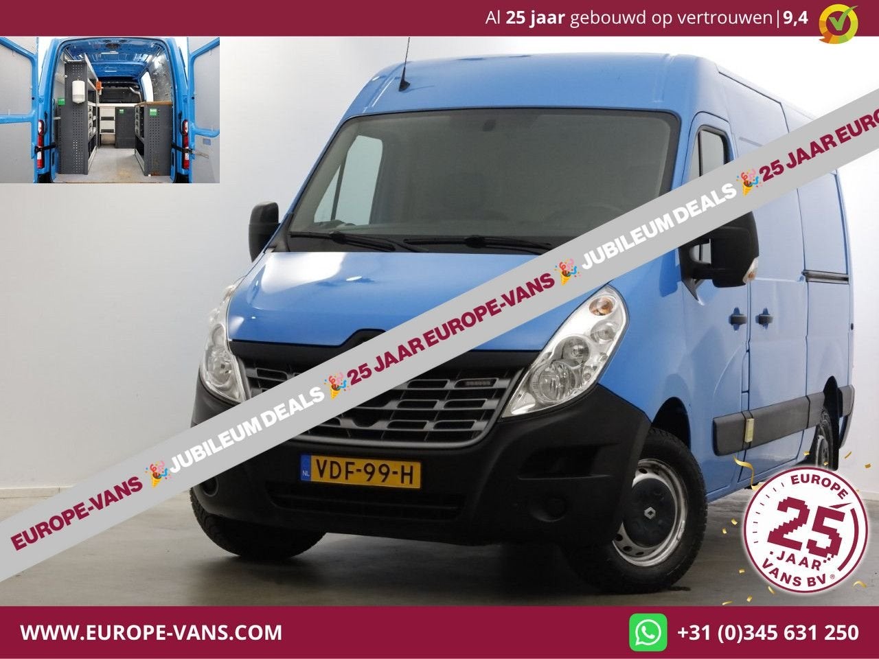 Renault Master T35 2.3 dCi 130pk E6 L2H2 Airco/Inrichting/2x, Bedrijf, Onderhoudsboekje, Te koop, 204 g/km