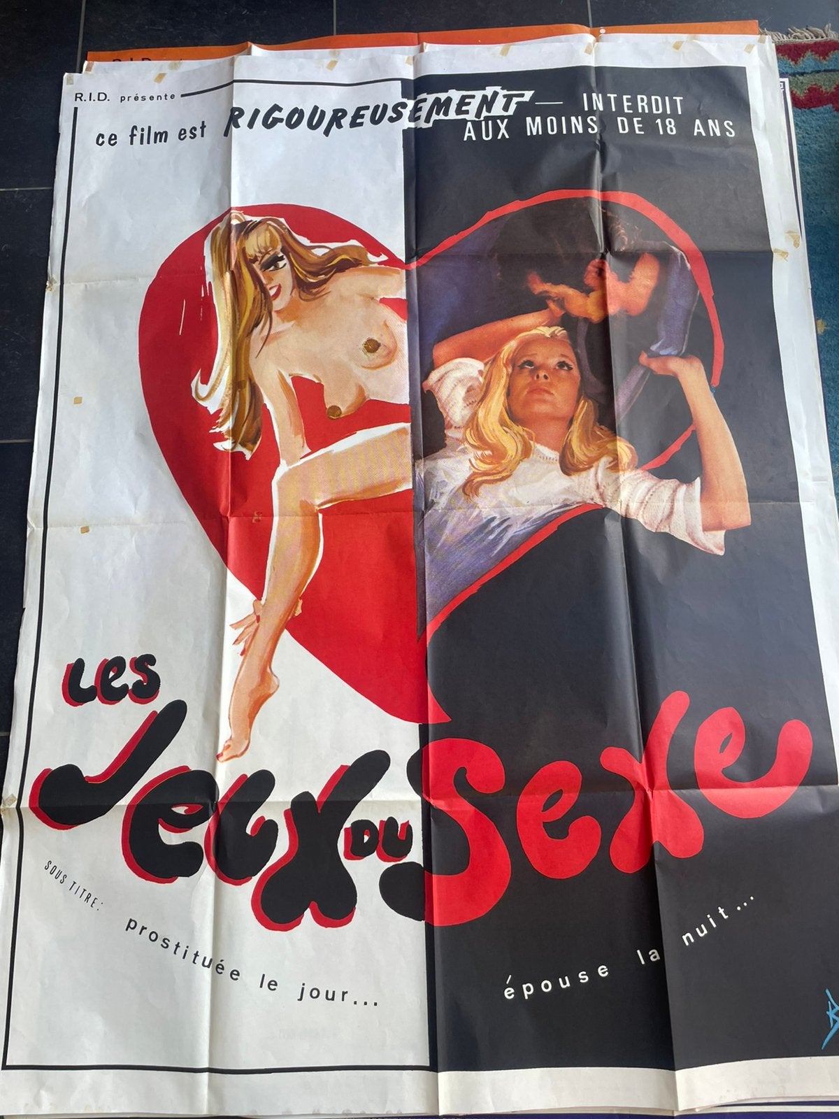 Originele Franse filmposter, Ophalen of Verzenden, Zo goed als nieuw