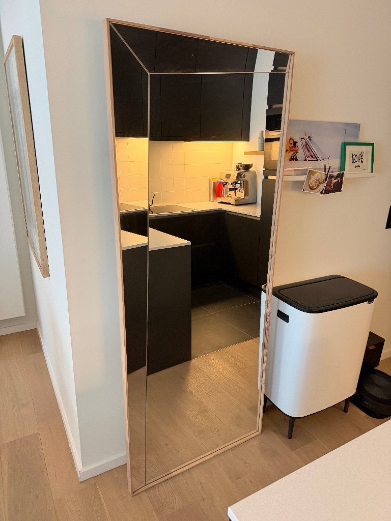 IKEA MARKERAD Virgil Abloh spiegel 76x187cm, Huis en Inrichting, Ophalen, Zo goed als nieuw, 150 tot 200 cm, Rechthoekig