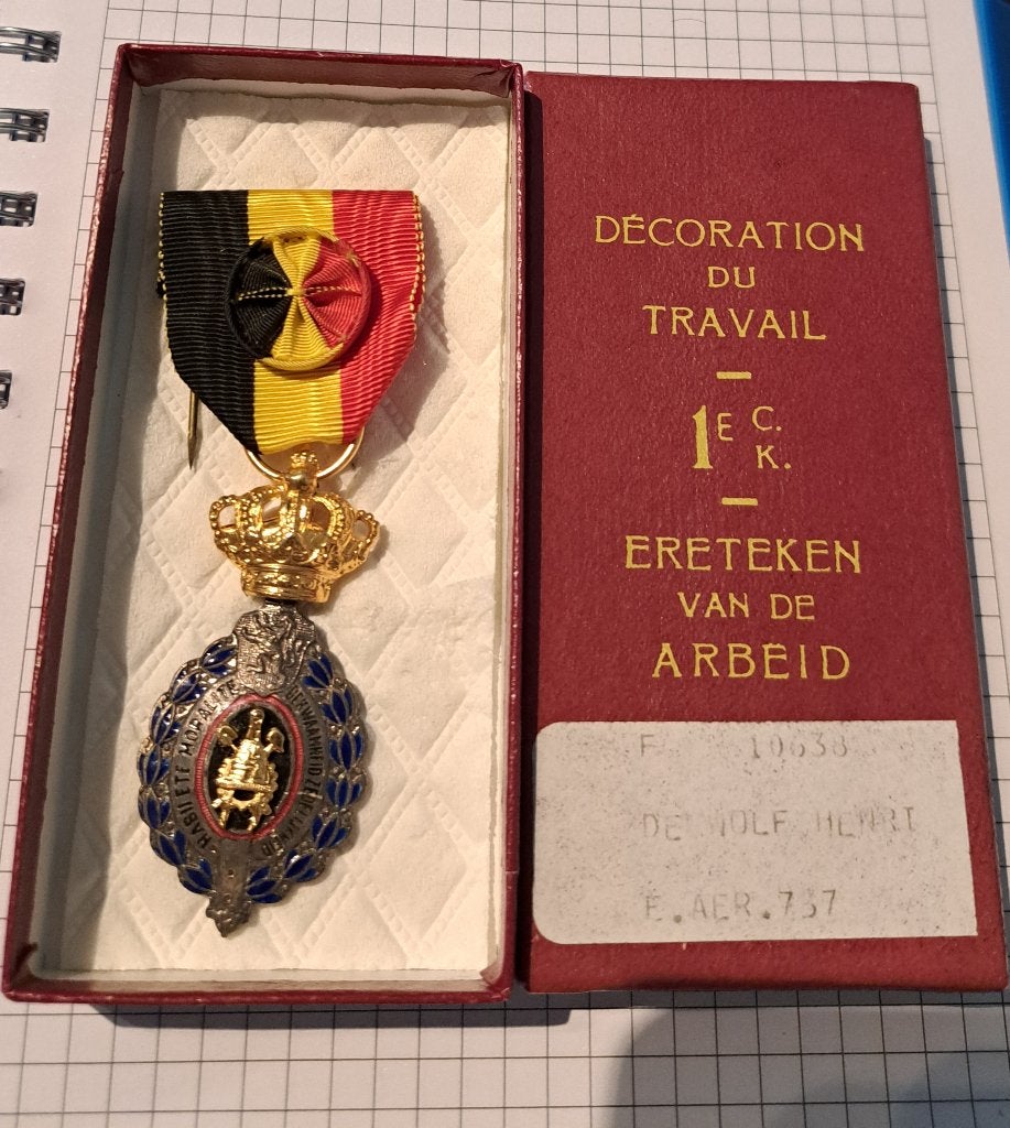 Décoration du travail- 1ère classe, Enlèvement ou Envoi, Autres, Ruban, Médaille ou Ailes