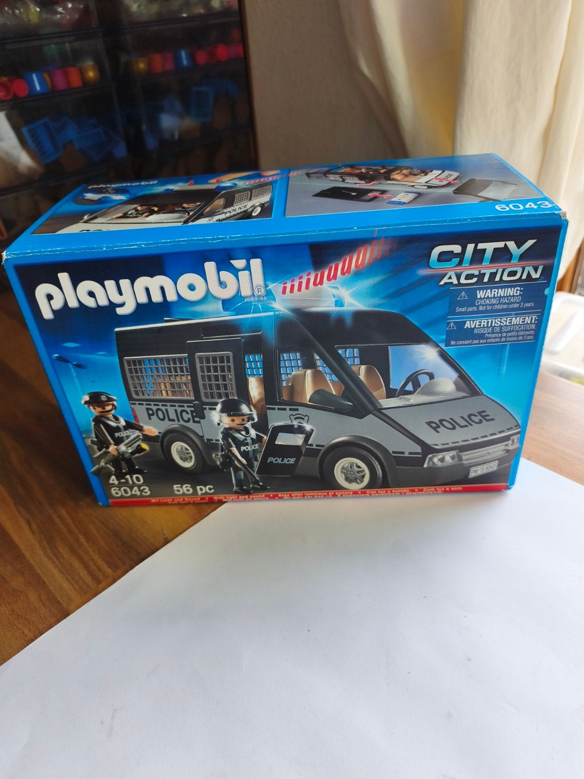 Playmobil City Action 6043 busje politievoertuig - comp, Complete set, Voertuig, Ophalen of Verzenden, Zo goed als nieuw