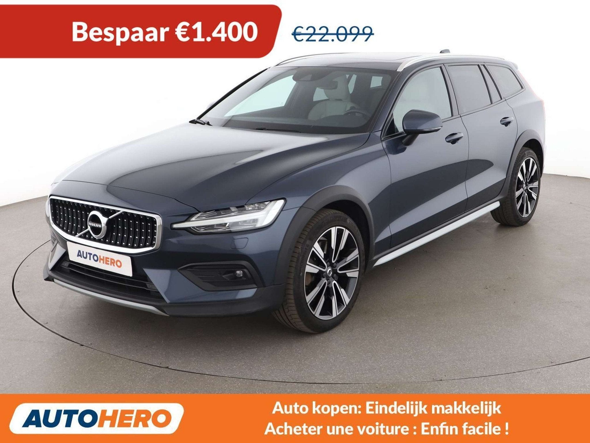 Volvo V60 Cross Country 2.0 D4 AWD (bj 2020, automaat), Automaat, Gebruikt, Blauw, Adaptive Cruise Control