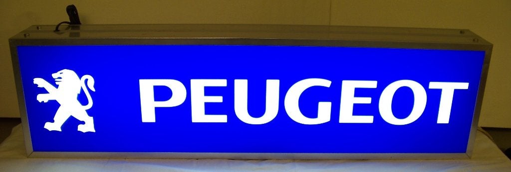 Peugeot - lichtreclame, Ophalen, Zo goed als nieuw, Lichtbak of (neon) lamp