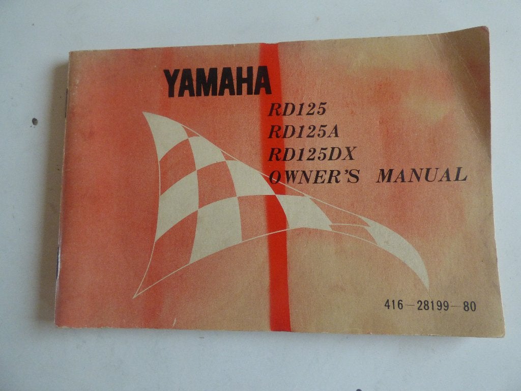 YAMAHA RD125/RD125A/RD125DX GEBRUIKERS HANDLEIDING, Motoren, Handleidingen en Instructieboekjes, Ophalen of Verzenden, Yamaha