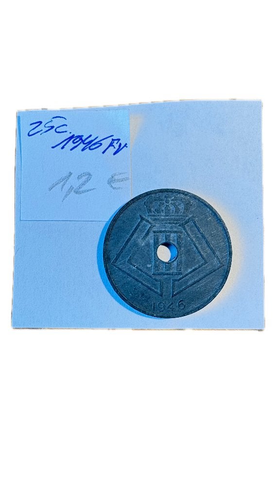 LEOPOLD III: 25c 1946FV, Postzegels en Munten, Ophalen of Verzenden