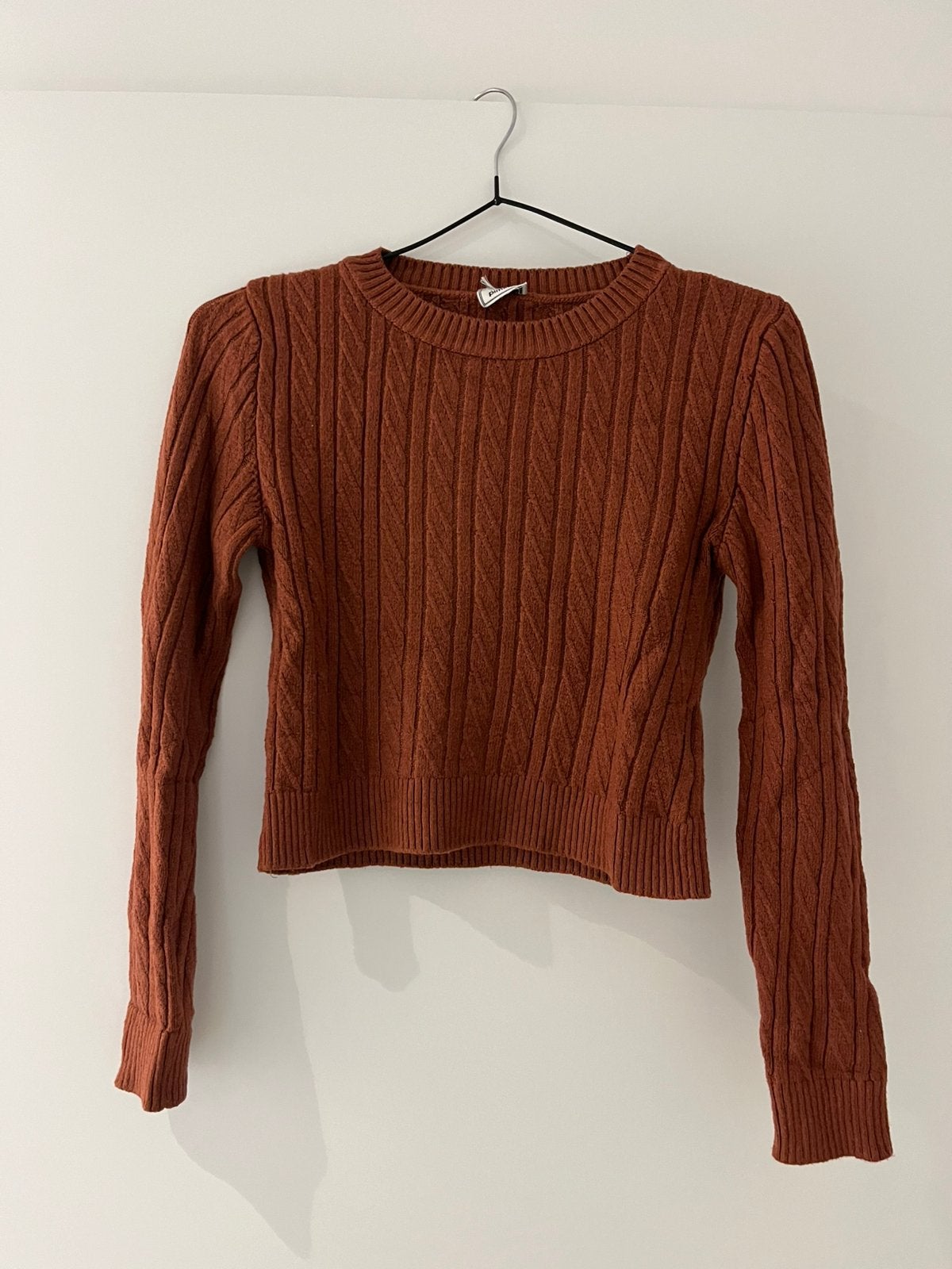 Pimkie cropped gebreide trui roestbruin kabelpatroon maat XS, Kleding | Dames, Ophalen of Verzenden, Zo goed als nieuw, Maat 34 (XS) of kleiner