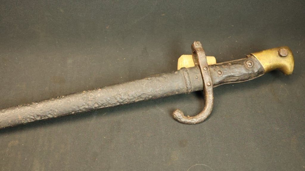 WO1 Franse M1874 Gras bajonet met schede, Verzamelen, Ophalen of Verzenden