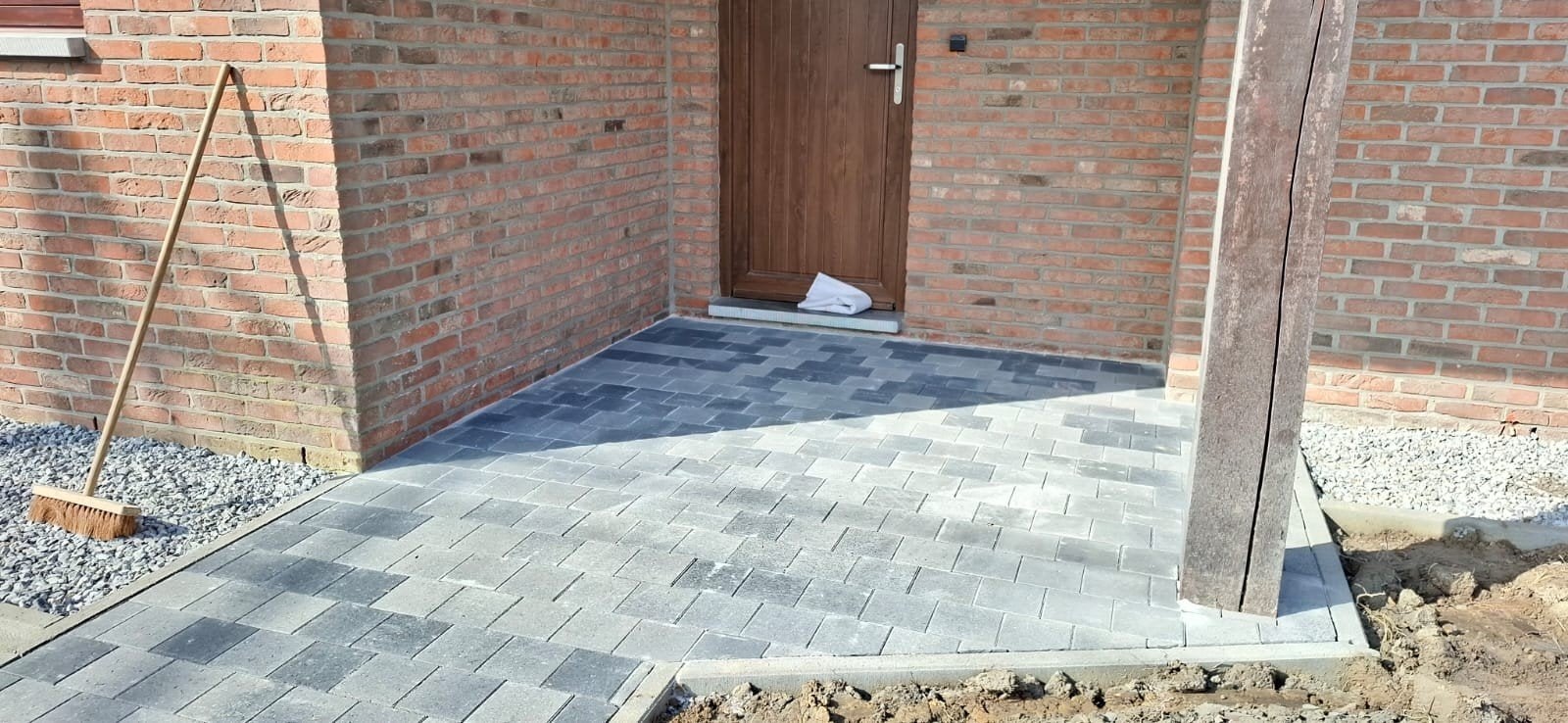 Pave non tambourine avec chanfrein 15x15x6 gris-noi, Tuin en Terras, Ophalen, Beton, 5 tot 10 m²