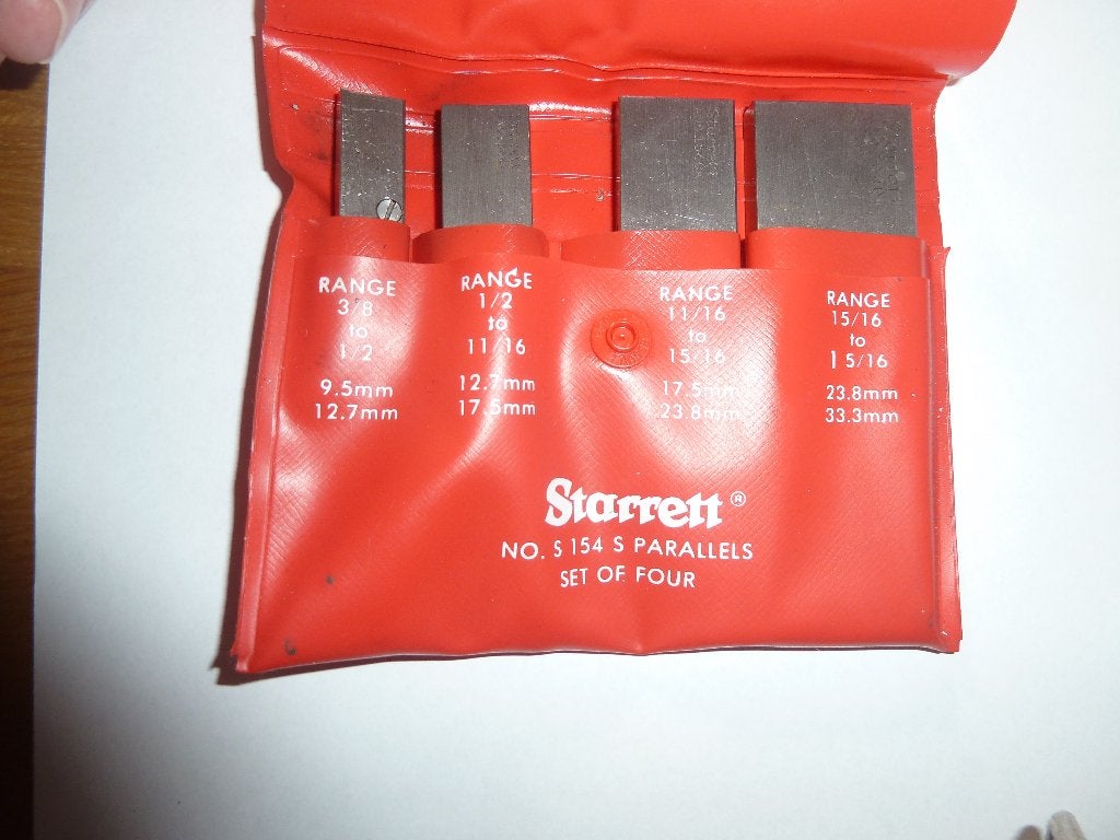 Set van 4 parallelle wiggen zoals nieuw Starrett 104 SZ, Ophalen of Verzenden, Zo goed als nieuw