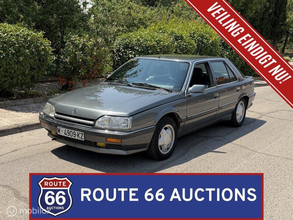 Renault 25 V6 Turbo | 1990 | Route 66 Auctions, Auto's, Renault, Zwart, Bedrijf, Handgeschakeld