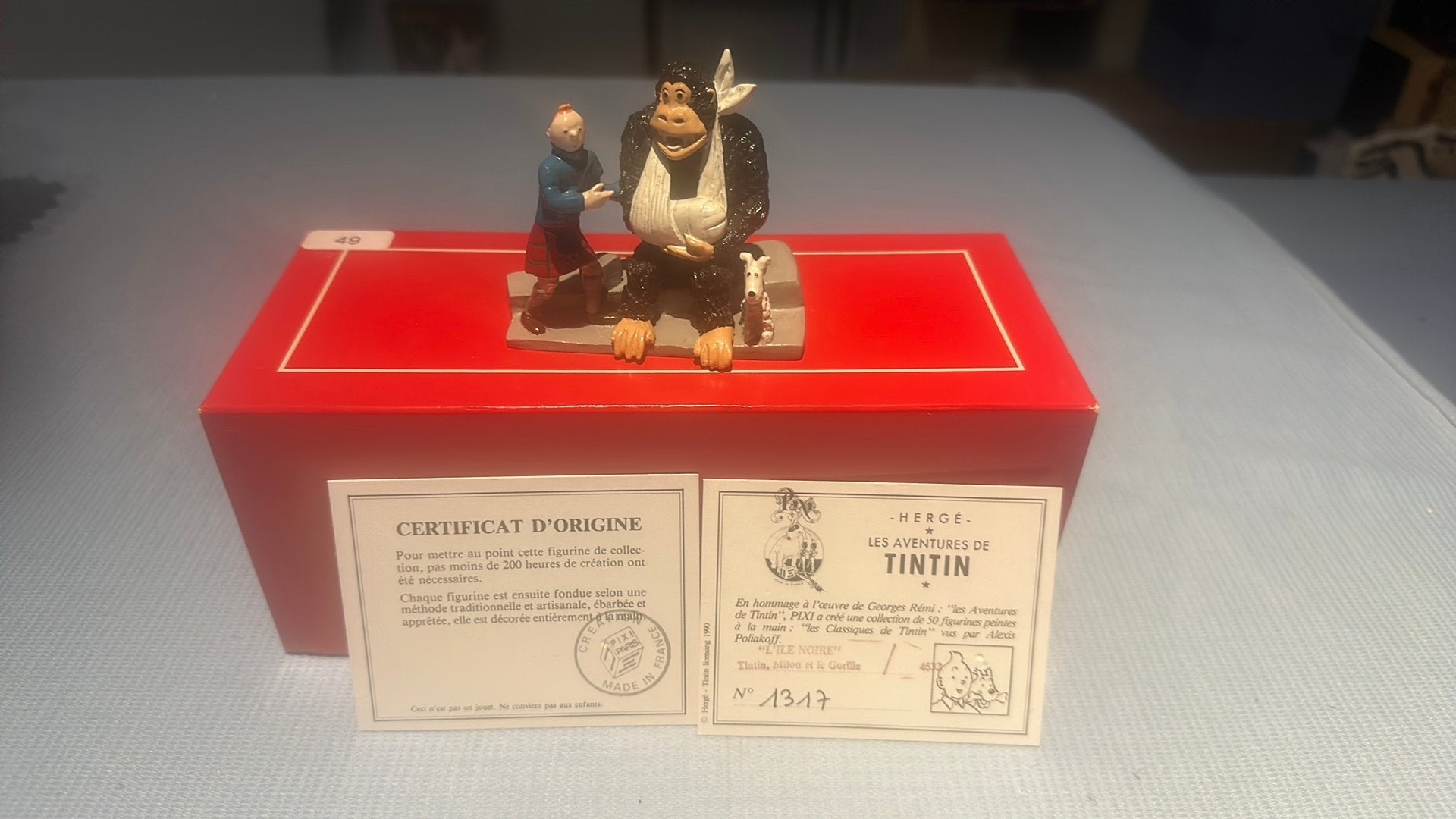 Tintin et le gorille, Enlèvement ou Envoi, Tintin, Comme neuf, Statue ou Figurine