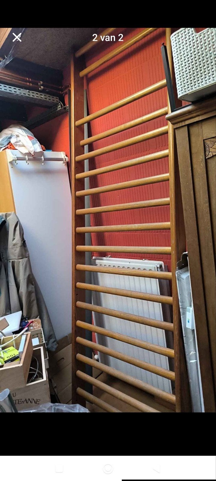Houten vintage klimrek, Sport en Fitness, Turnen, Ophalen